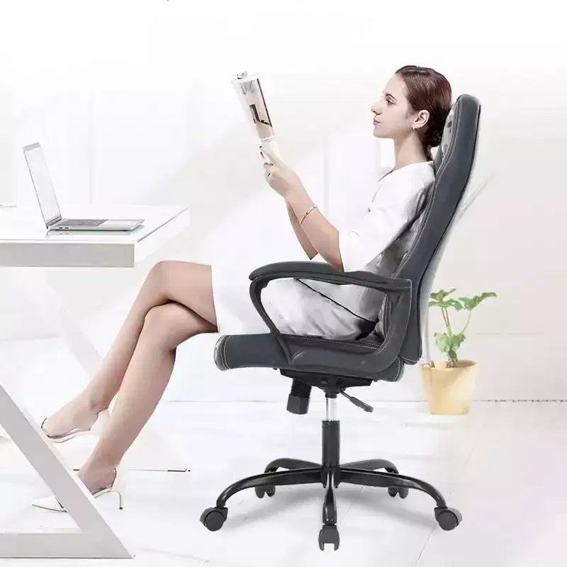 Chaise de Bureau, Chaise de Gaming, Chaise d'Ordinateur, Chaise Exécutive en Cuir PU avec Support Lombaire pour Femmes et Hommes