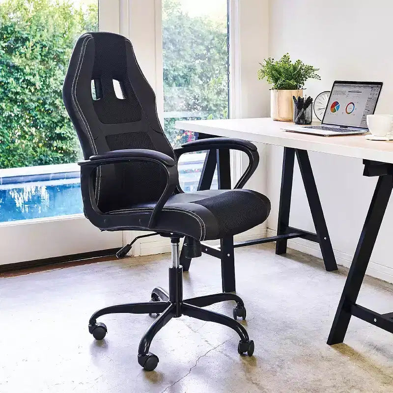 Chaise de Bureau, Chaise de Gaming, Chaise d'Ordinateur, Chaise Exécutive en Cuir PU avec Support Lombaire pour Femmes et Hommes
