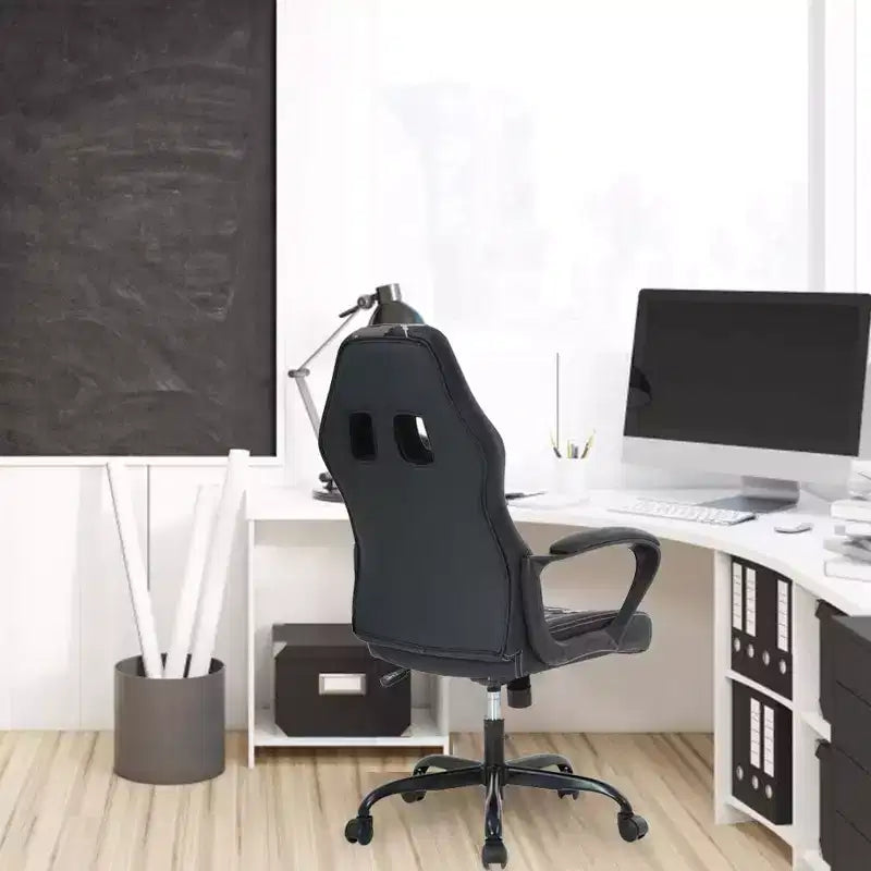 Chaise de Bureau, Chaise de Gaming, Chaise d'Ordinateur, Chaise Exécutive en Cuir PU avec Support Lombaire pour Femmes et Hommes