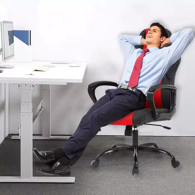 Chaise de Bureau, Chaise de Gaming, Chaise d'Ordinateur, Chaise Exécutive en Cuir PU avec Support Lombaire pour Femmes et Hommes
