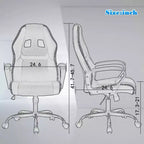 Chaise de Bureau, Chaise de Gaming, Chaise d'Ordinateur, Chaise Exécutive en Cuir PU avec Support Lombaire pour Femmes et Hommes