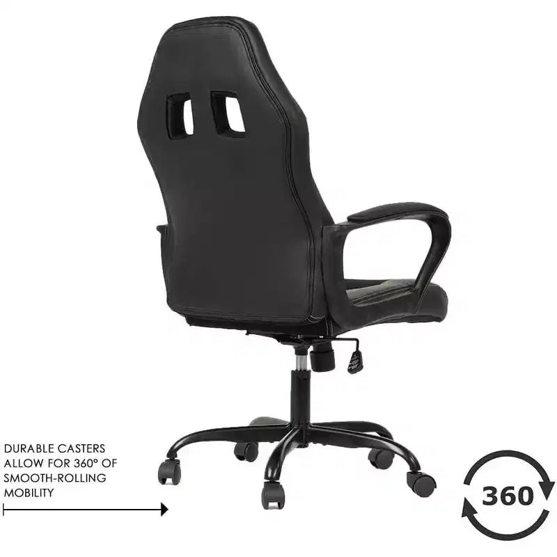 Chaise de Bureau, Chaise de Gaming, Chaise d'Ordinateur, Chaise Exécutive en Cuir PU avec Support Lombaire pour Femmes et Hommes