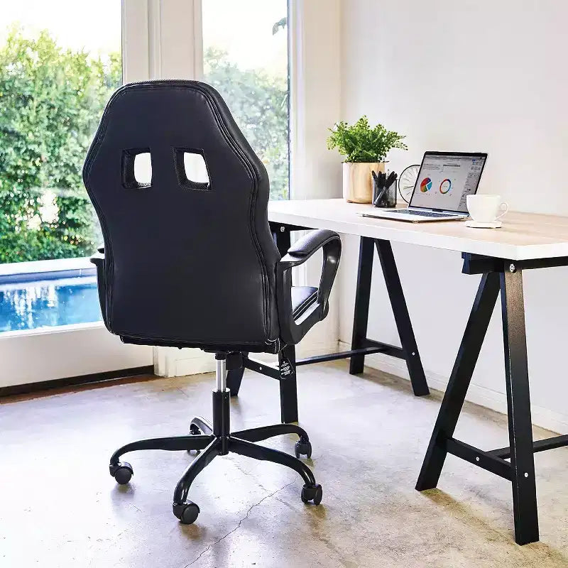 Chaise de Bureau, Chaise de Gaming, Chaise d'Ordinateur, Chaise Exécutive en Cuir PU avec Support Lombaire pour Femmes et Hommes