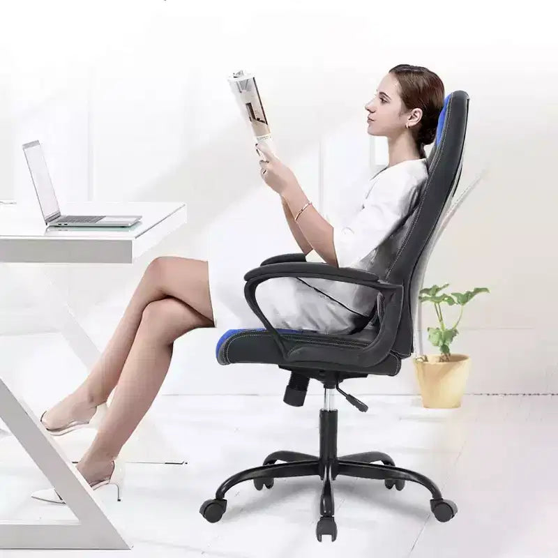 Chaise de Bureau, Chaise de Gaming, Chaise d'Ordinateur, Chaise Exécutive en Cuir PU avec Support Lombaire pour Femmes et Hommes